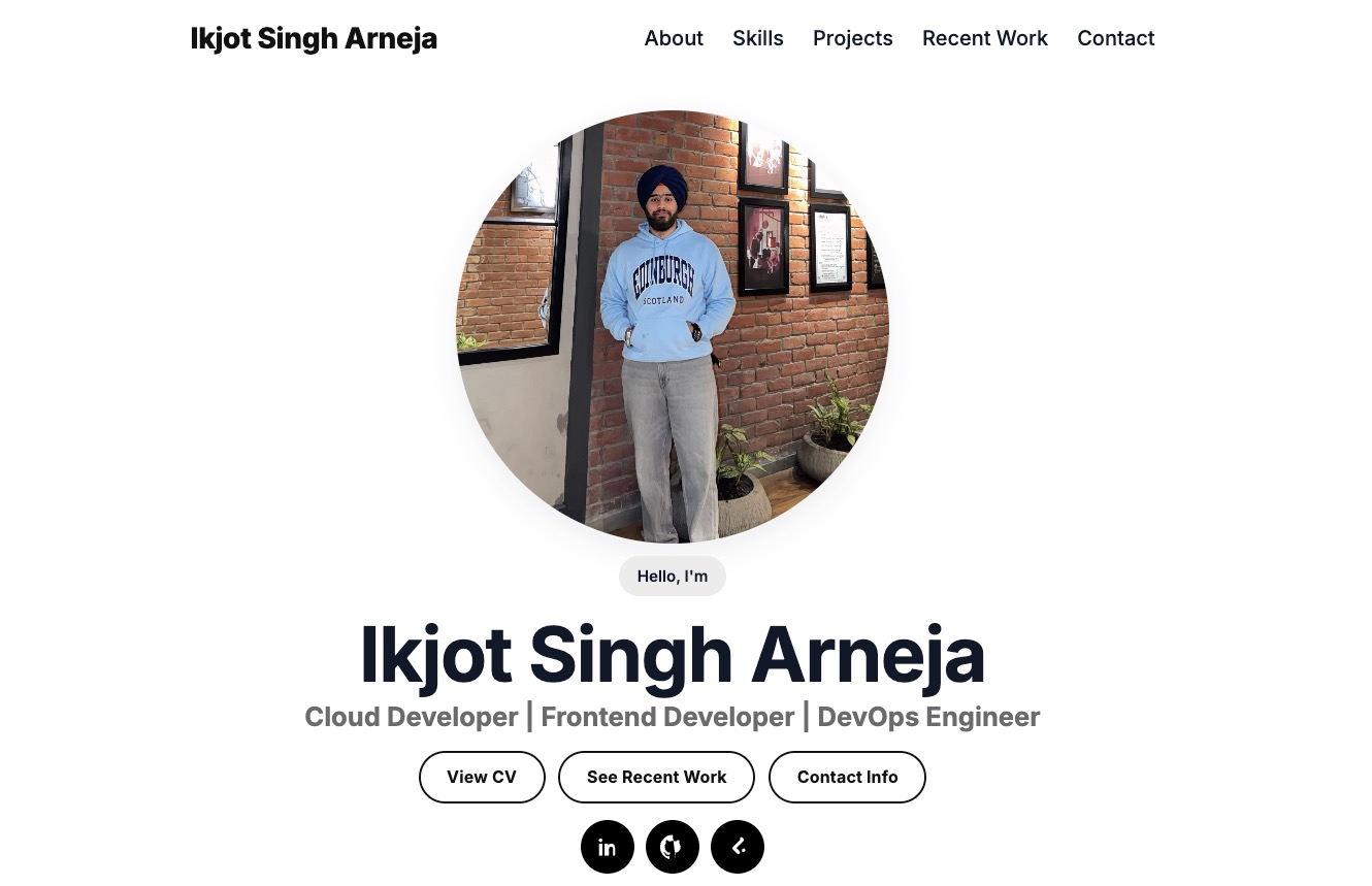Portfolio hosted on AWS